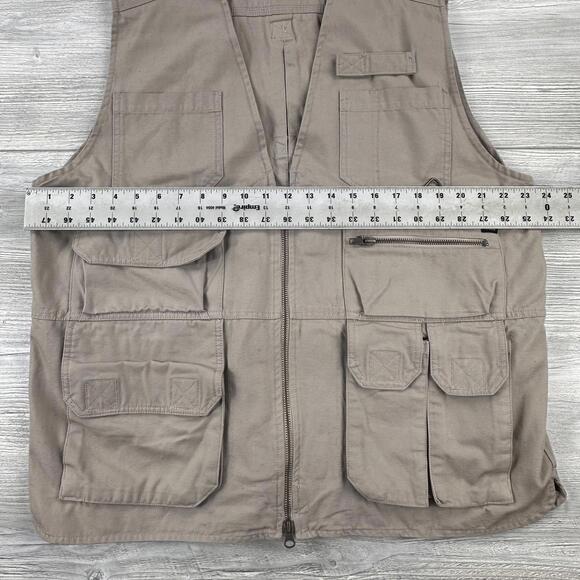 511 Tactical Vest Mens Large Beige Off White Heavy Ripstop Canvas Utility EUC - Picture 3 of 5